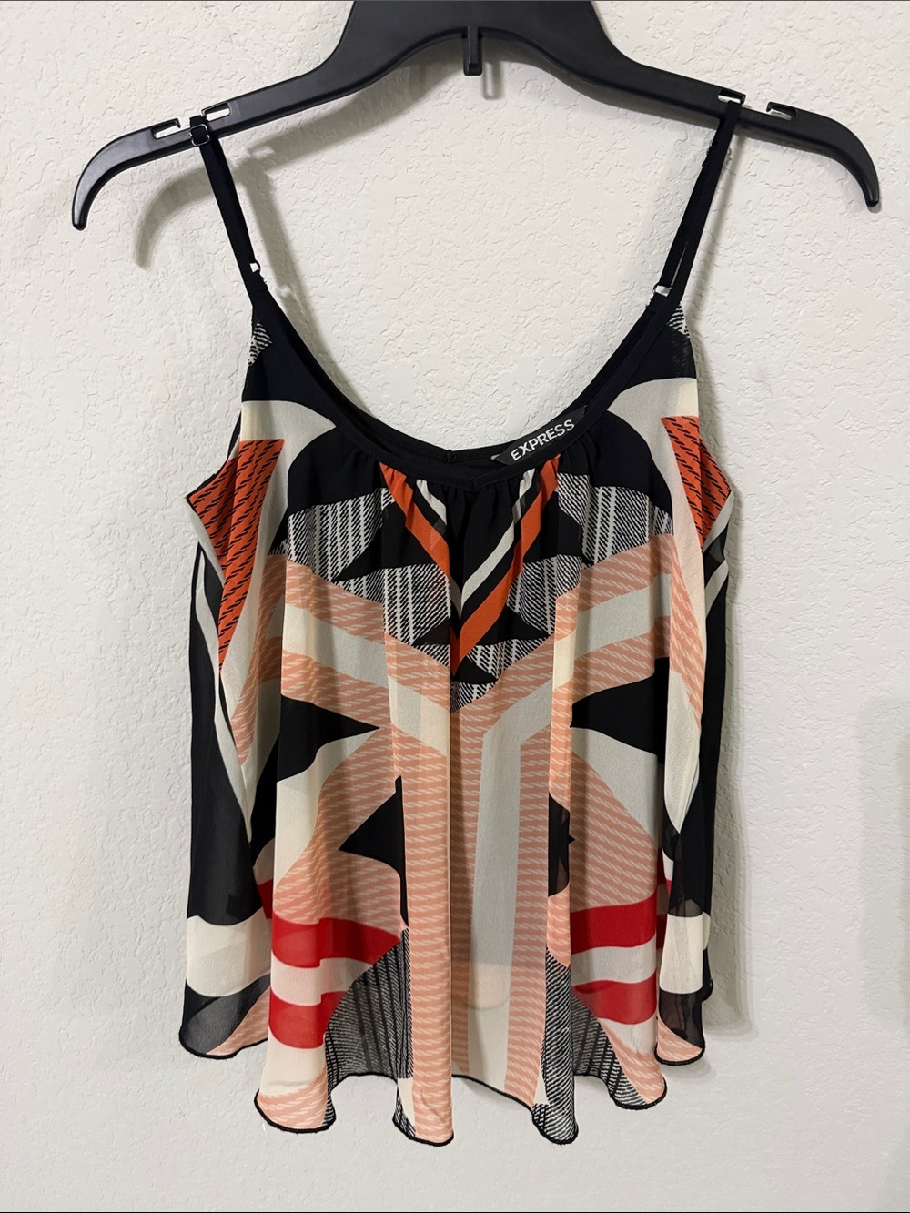 Express Geometric Print Cropped Camisole